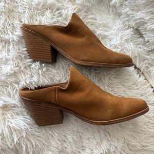 Aqua College Nia Brown Waterproof Pointed Toe Mule Booties 8M